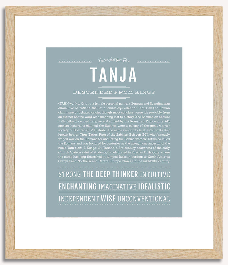 Tanja | Name Art Print