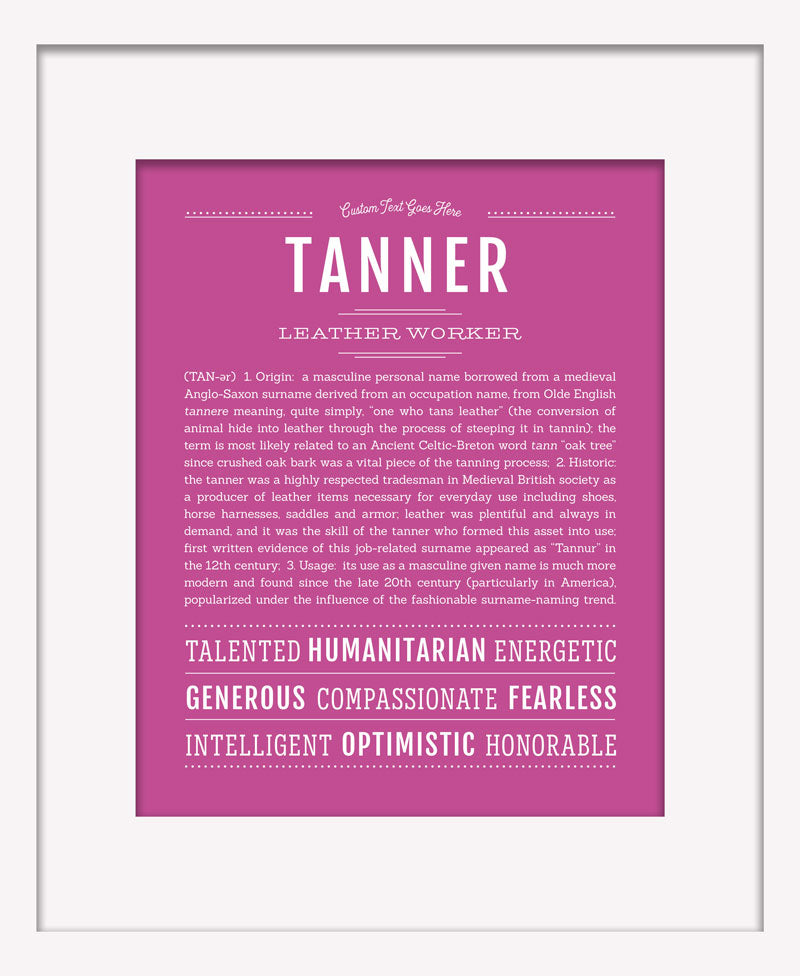 Frame Options | Dark Pink | White Frame, Matted