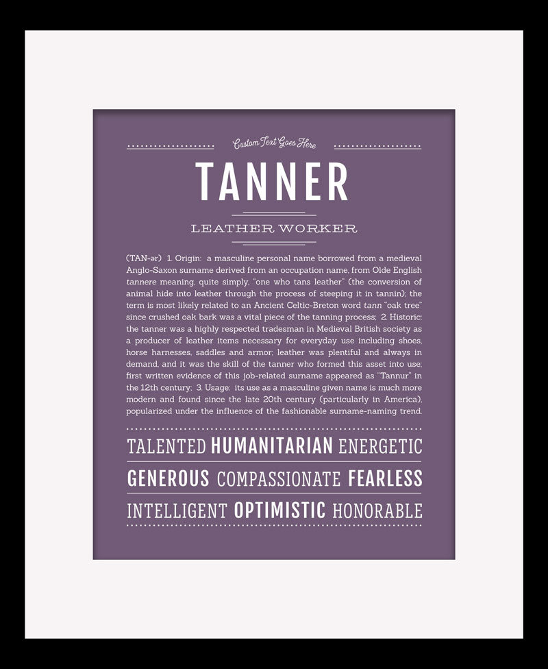 Frame Options | Deep Purple | Black Frame, Matted