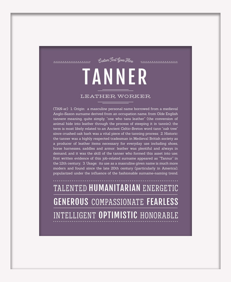 Frame Options | Deep Purple | White Frame, Matted