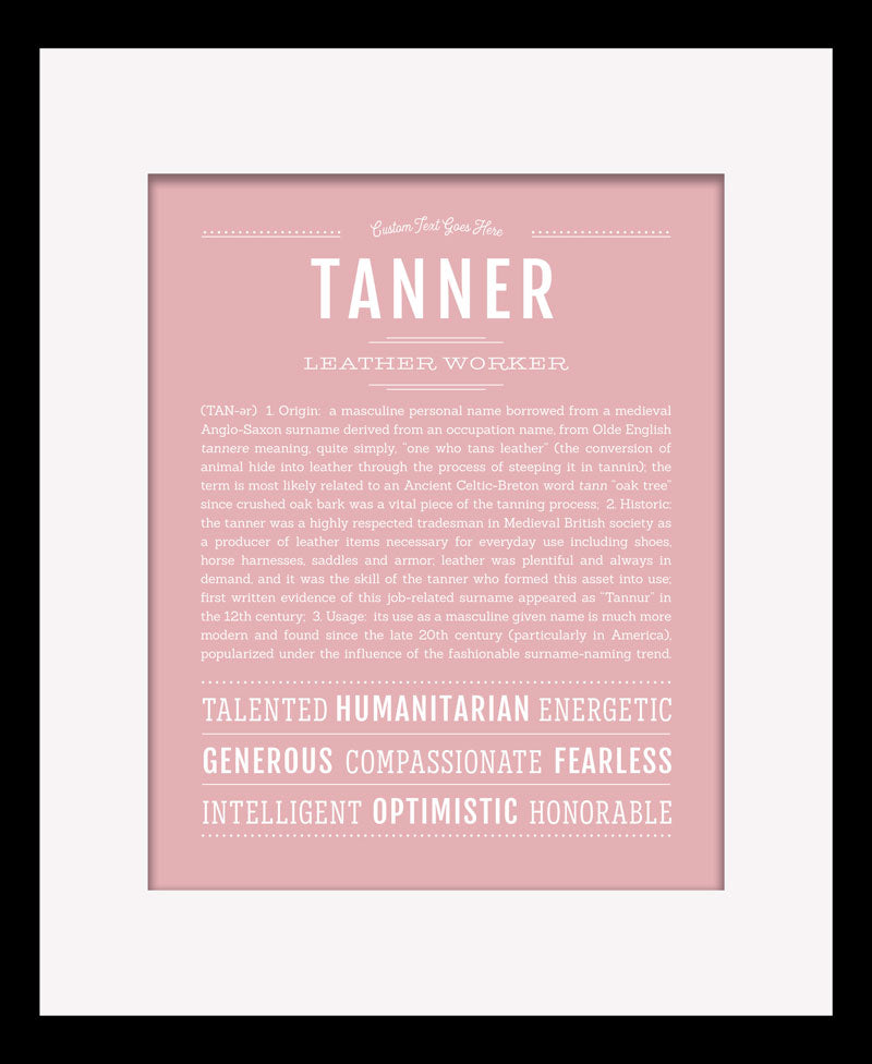 Frame Options | Dusty Rose | Black Frame, Matted