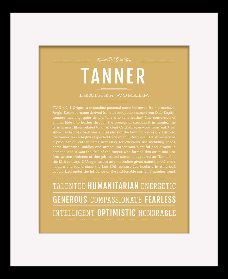 Frame Options | Matte Gold | Black Frame, Matted