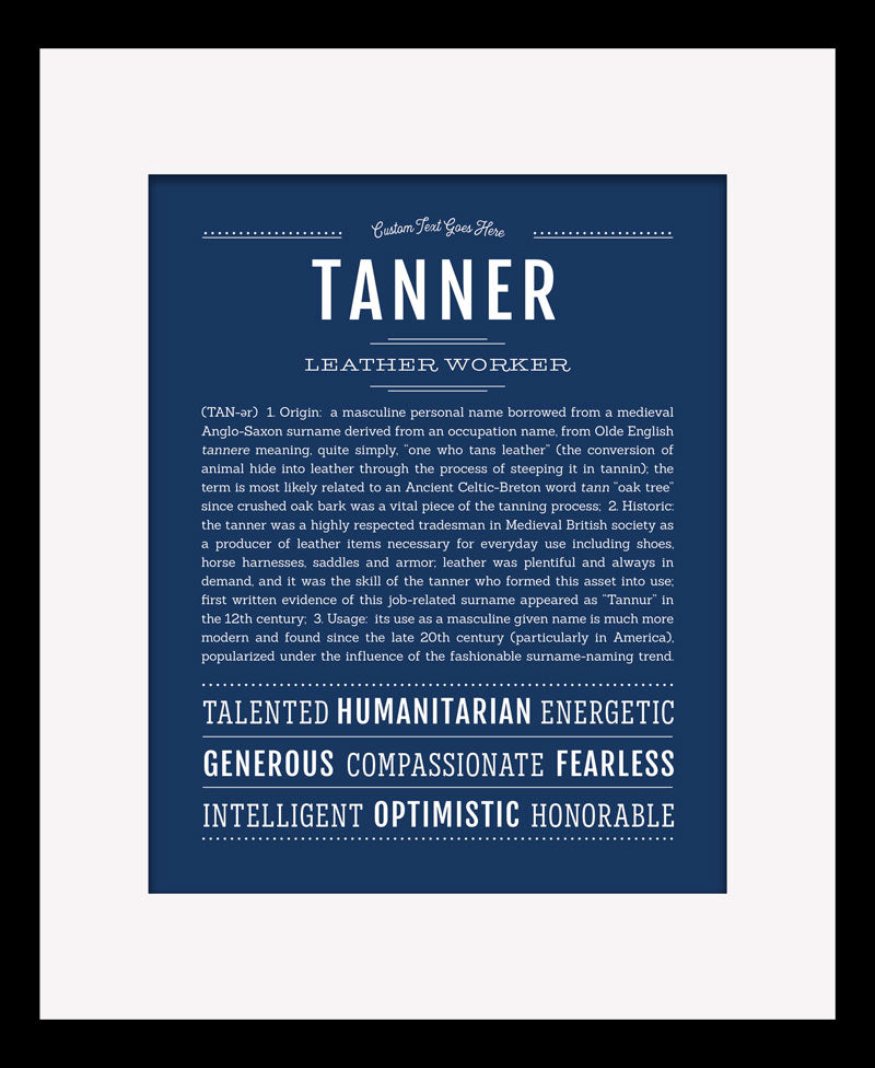 Frame Options | Midnight Blue | Black Frame, Matted