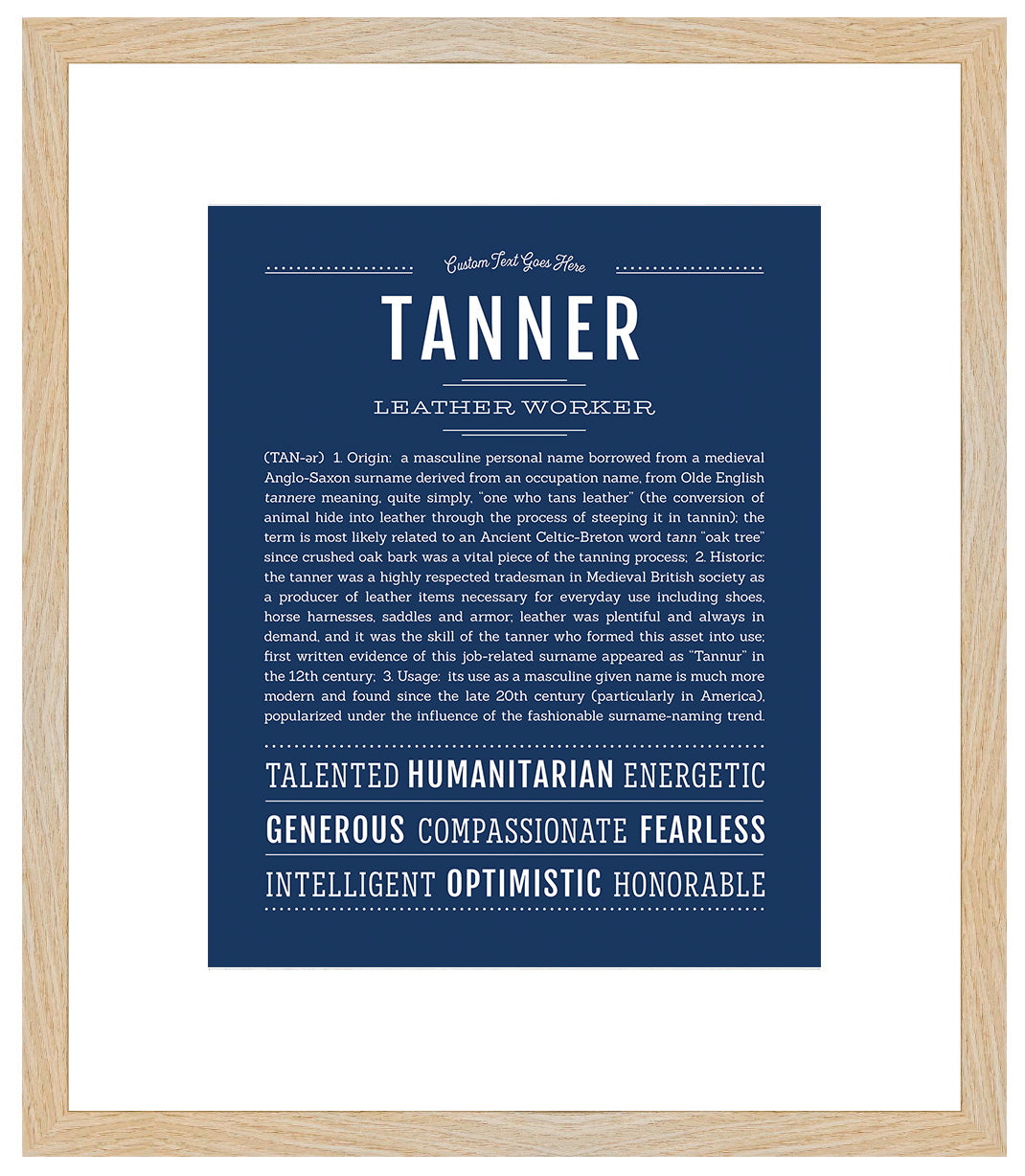 Frame Options | Midnight Blue | Maple Frame, Matted