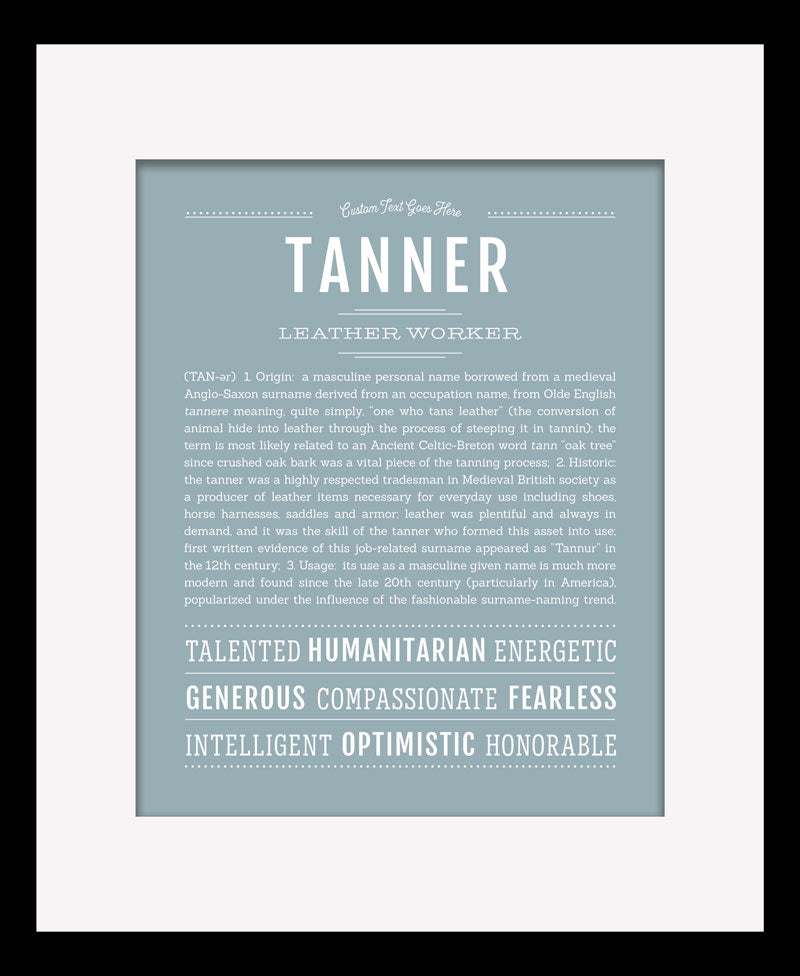 Frame Options | Powder Blue | Black Frame, Matted