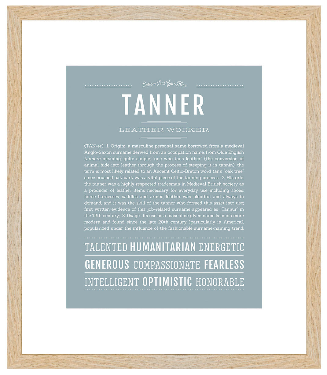 Frame Options | Powder Blue | Maple Frame, Matted