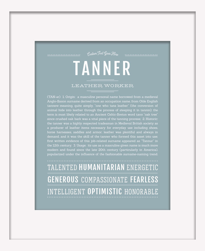 Frame Options | Powder Blue | White Frame, Matted