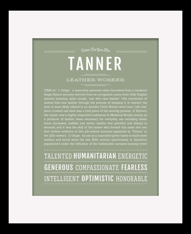 Frame Options | Sage | Black Frame, Matted