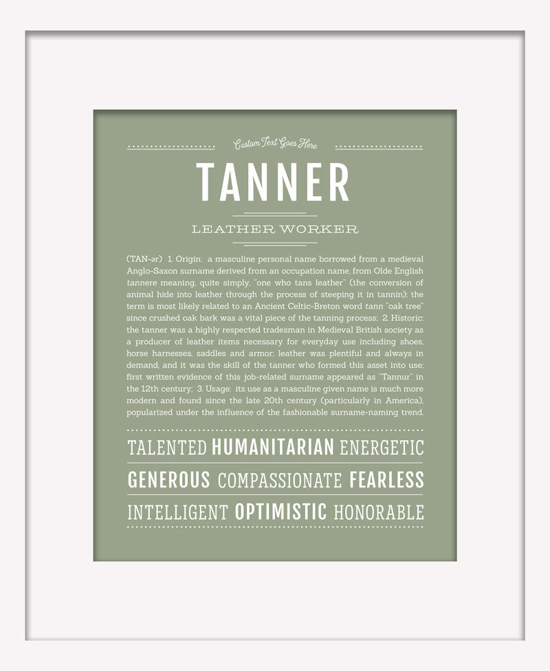 Frame Options | Sage | White Frame, Matted