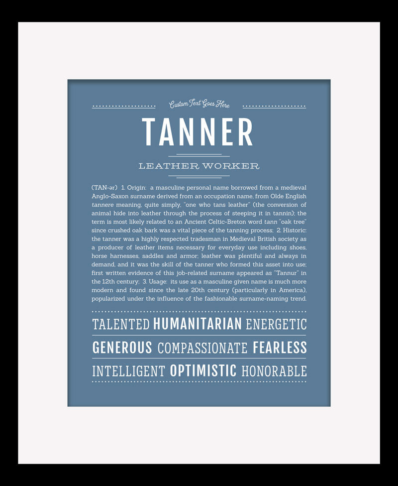 Frame Options | Steele Blue | Black Frame, Matted