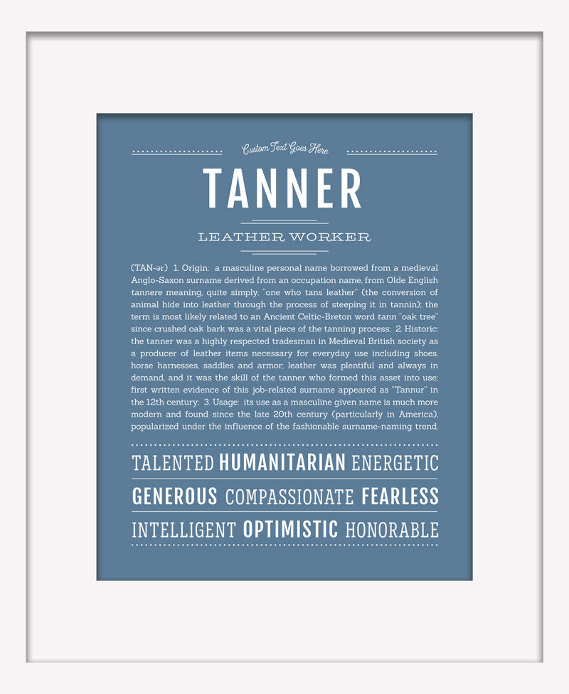 Frame Options | Steele Blue | White Frame, Matted