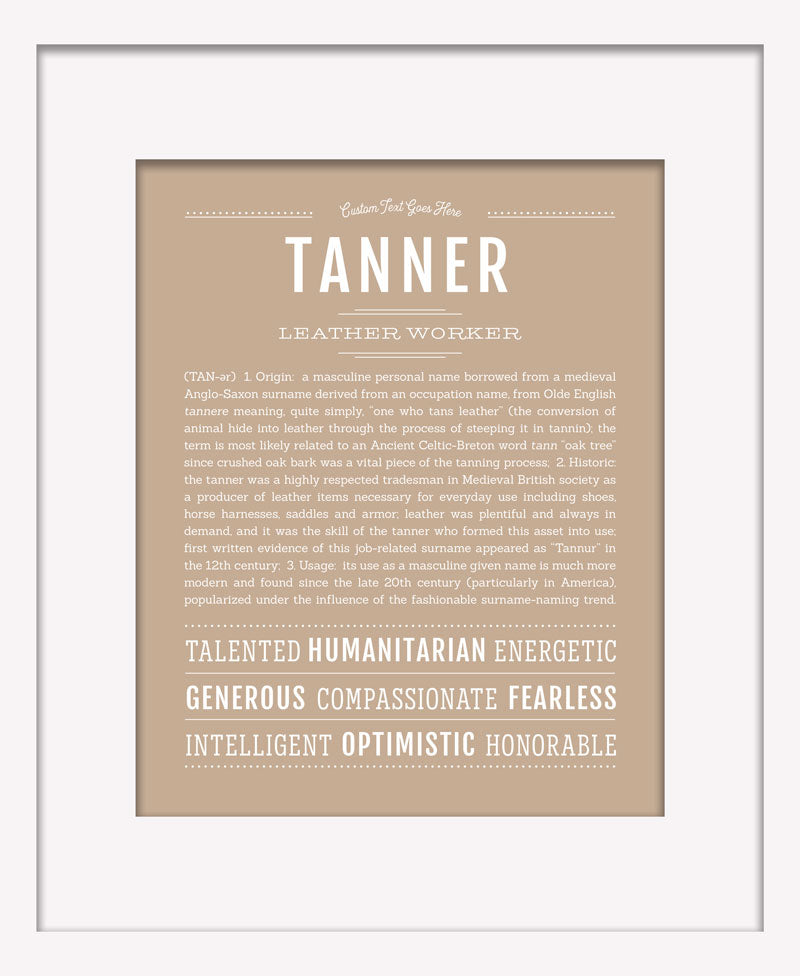 Frame Options | Tan | White Frame, Matted