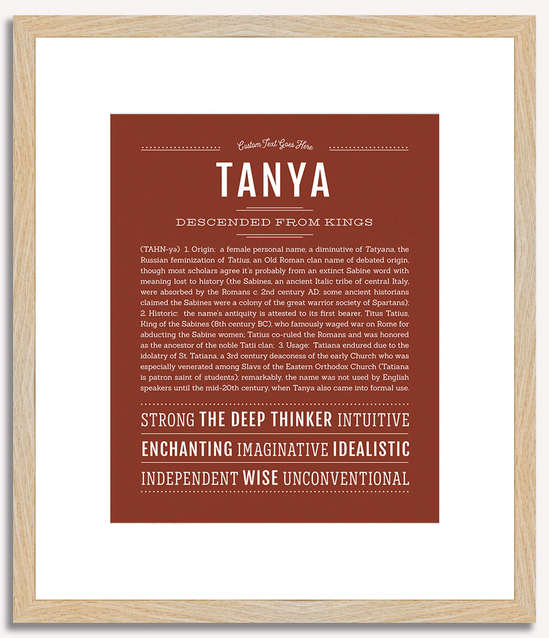 Tanya | Name Art Print