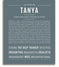 Tanya | Name Art Print – Name Stories