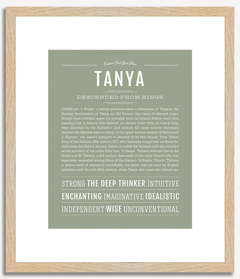 Tanya | Name Art Print