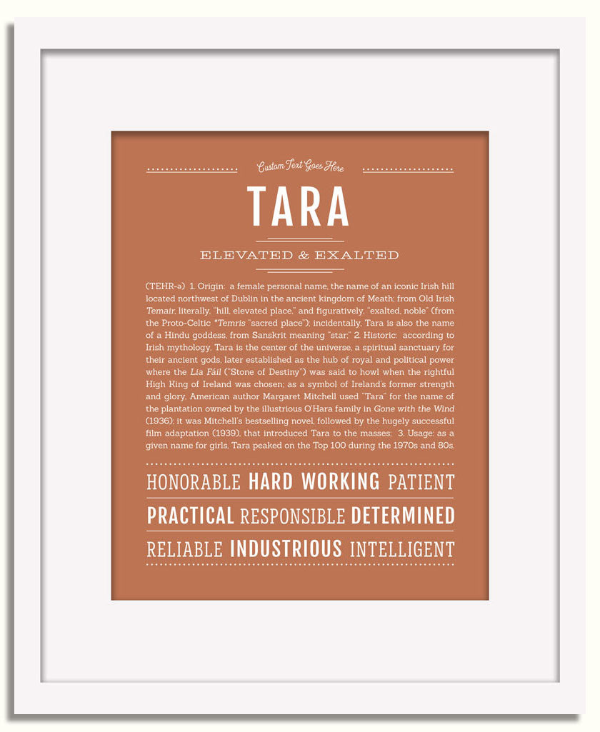 Frame Options | Terra Cotta | White Frame, Matted