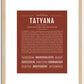 Tatyana | Name Art Print