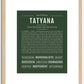 Tatyana | Name Art Print