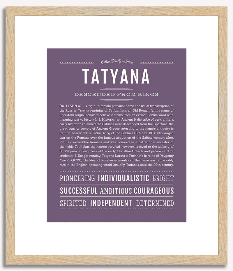 Tatyana | Name Art Print