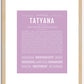 Tatyana | Name Art Print