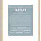 Tatyana | Name Art Print