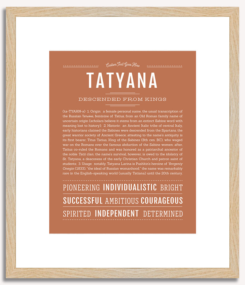 Tatyana | Name Art Print