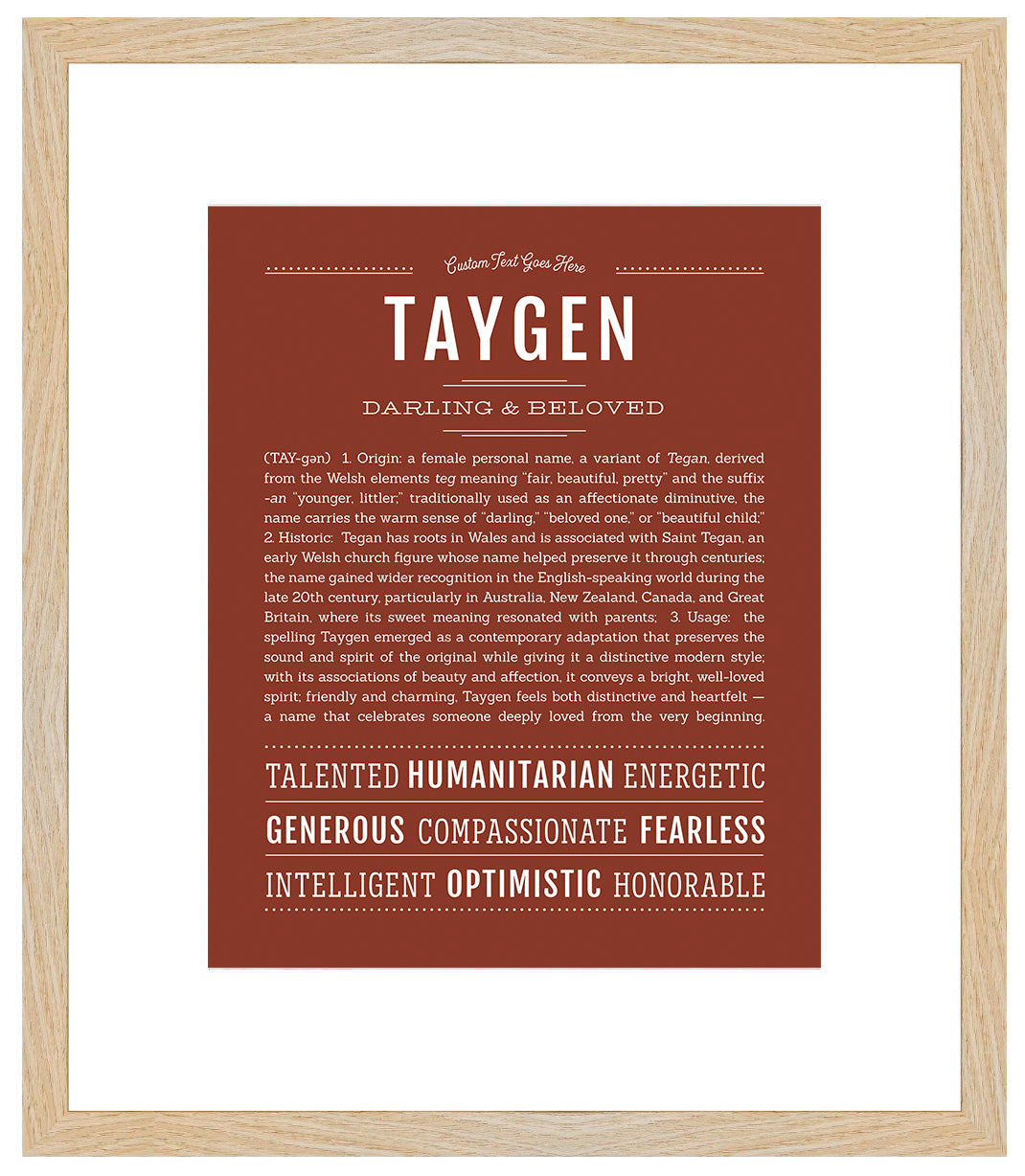 Taygen | Name Art Print