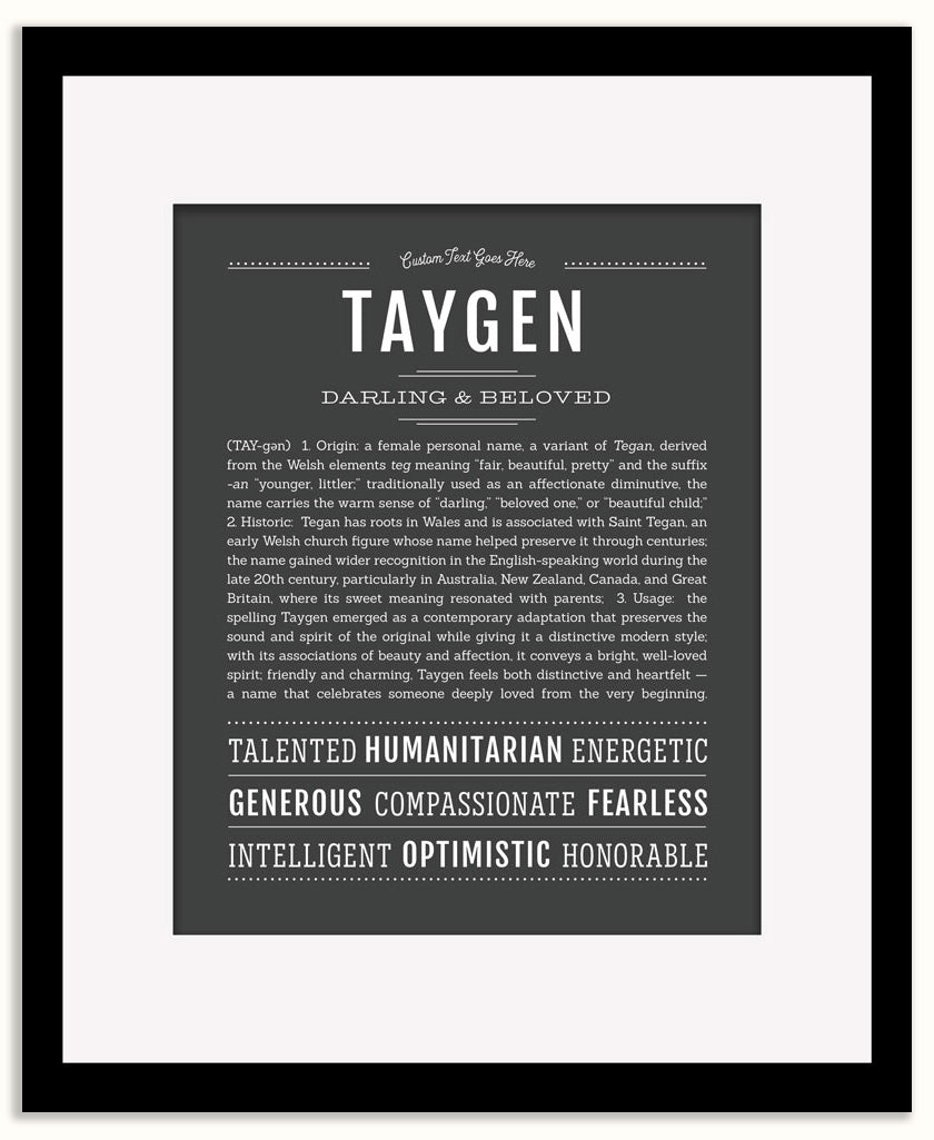 Taygen | Name Art Print