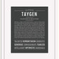 Taygen | Name Art Print