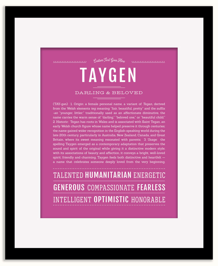 Taygen | Name Art Print