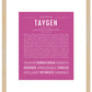 Taygen | Name Art Print