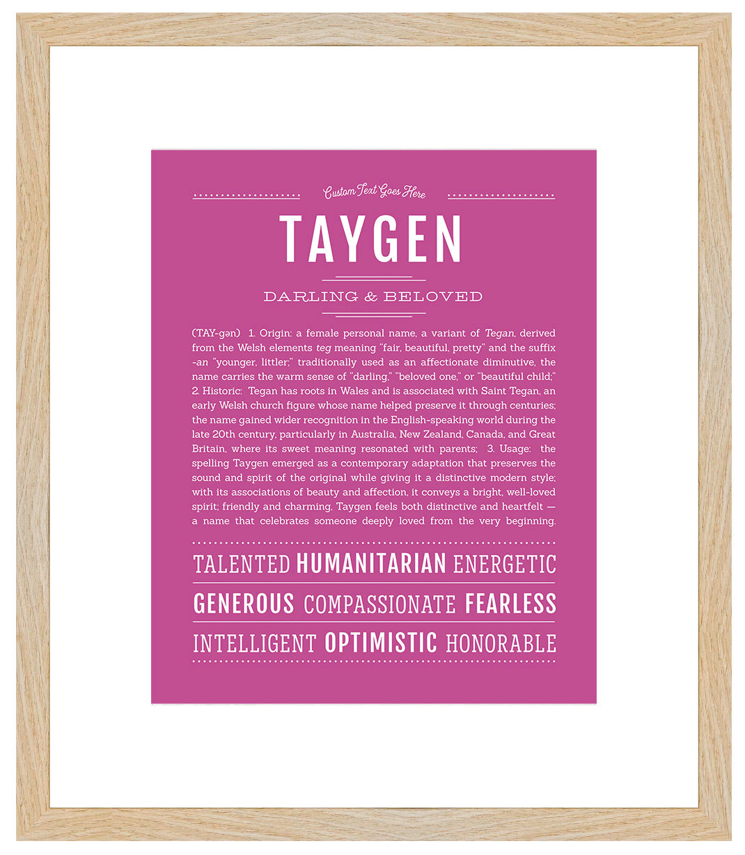 Taygen | Name Art Print