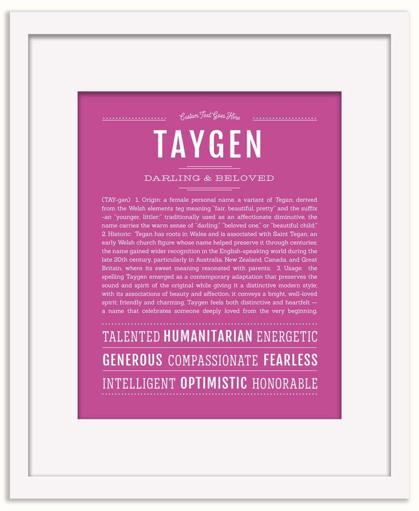 Taygen | Name Art Print