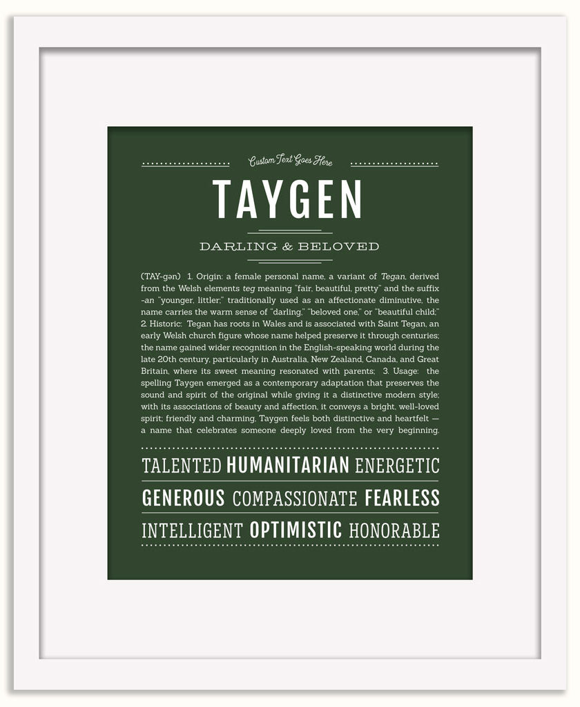 Taygen | Name Art Print