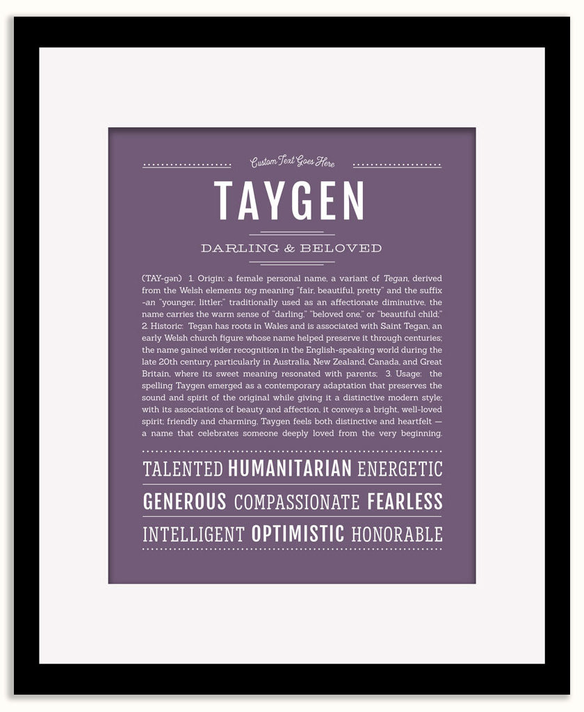 Taygen | Name Art Print