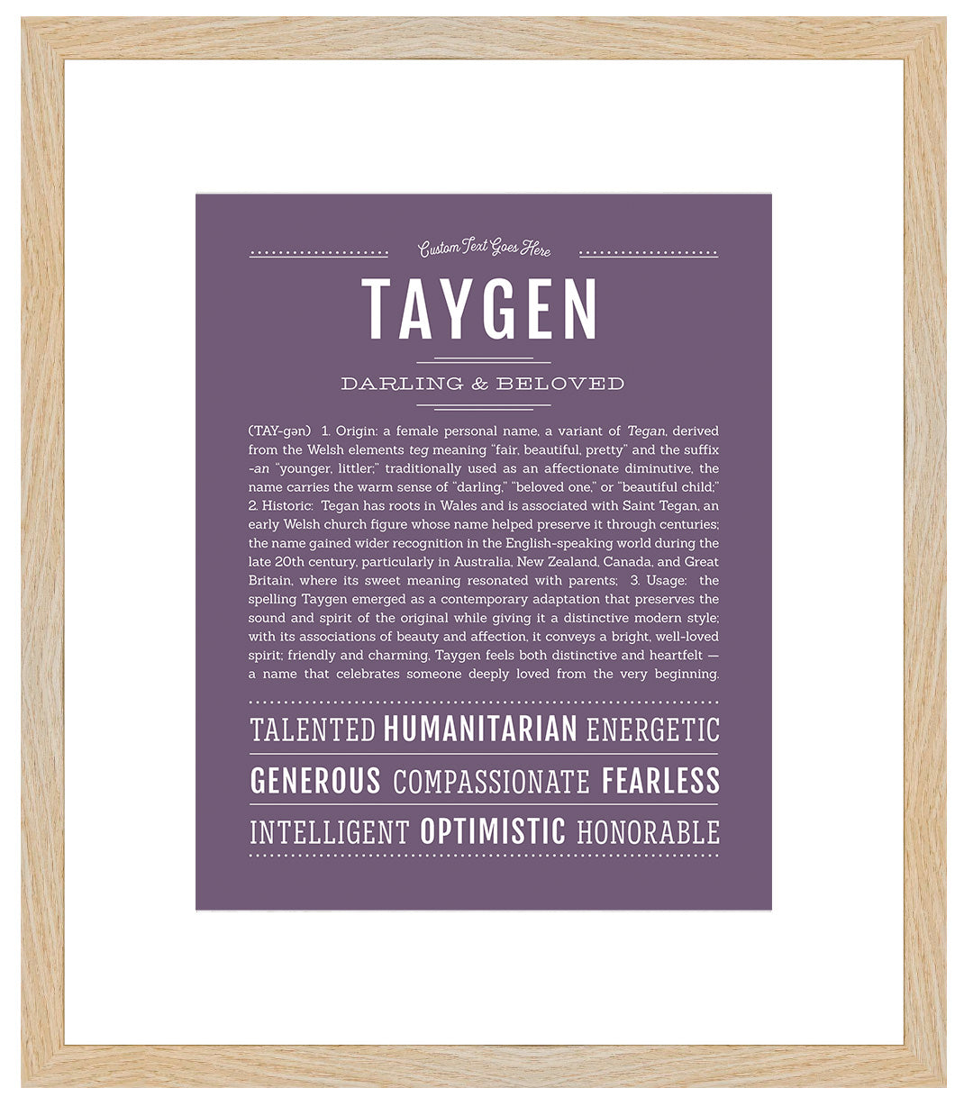 Taygen | Name Art Print