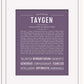 Taygen | Name Art Print