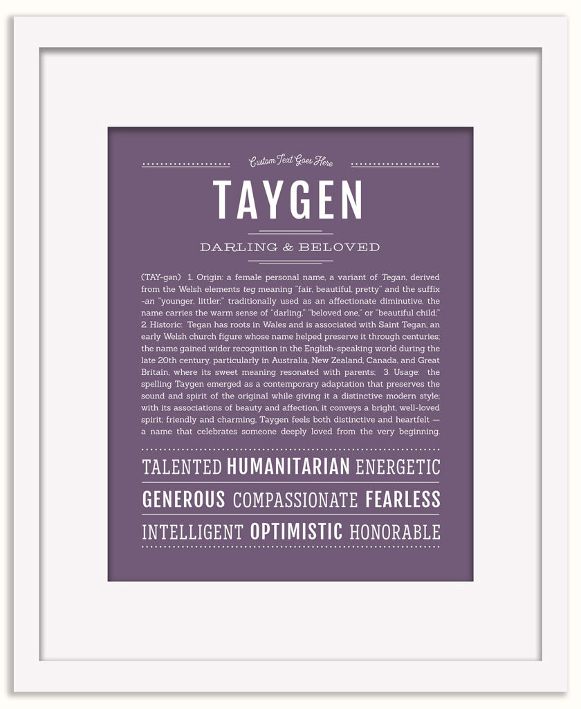 Taygen | Name Art Print