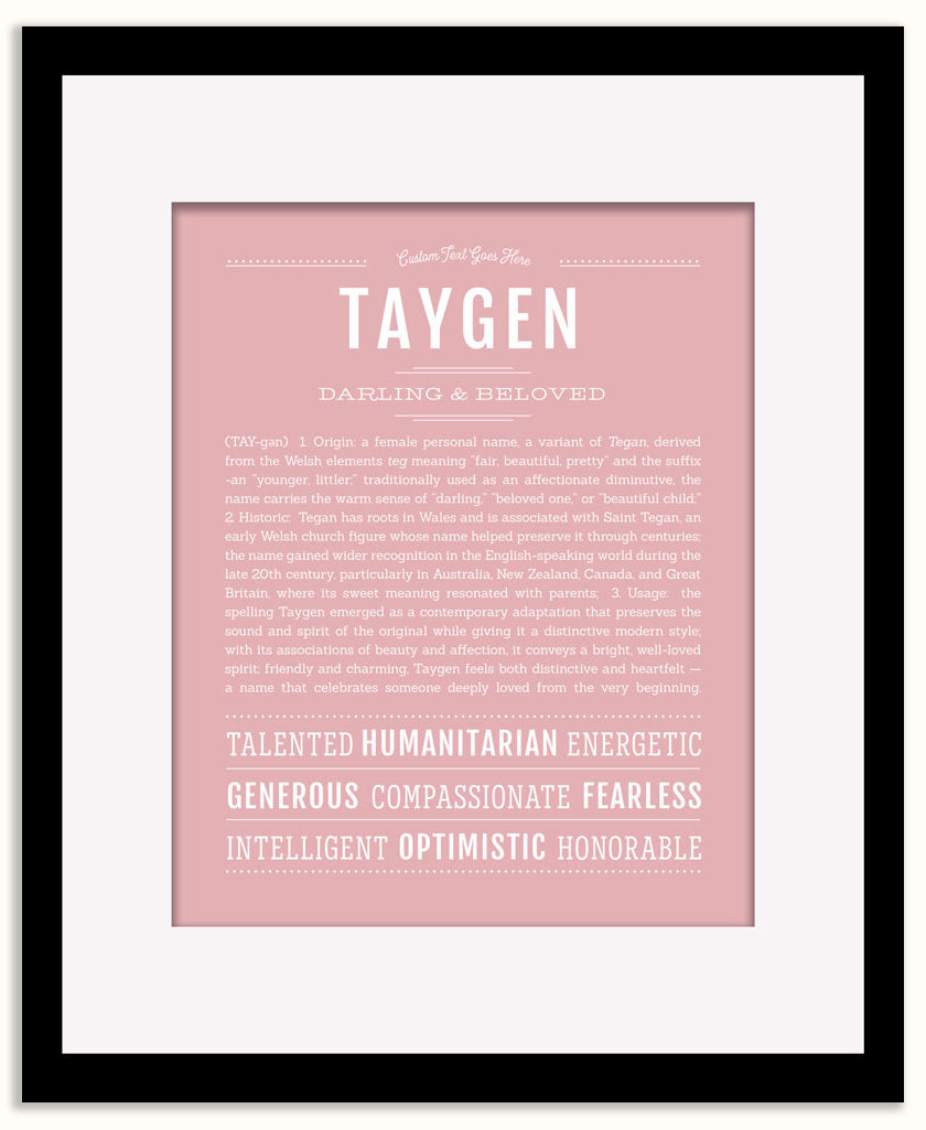 Taygen | Name Art Print