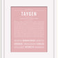 Taygen | Name Art Print