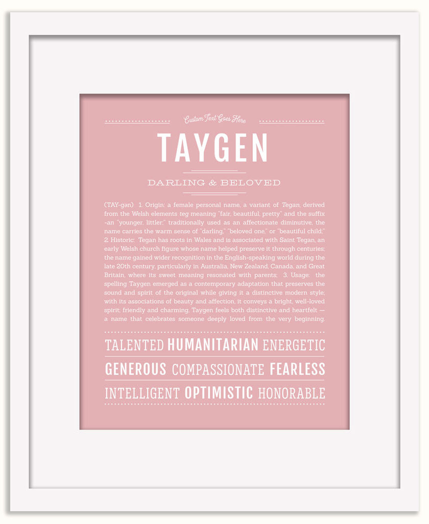 Taygen | Name Art Print