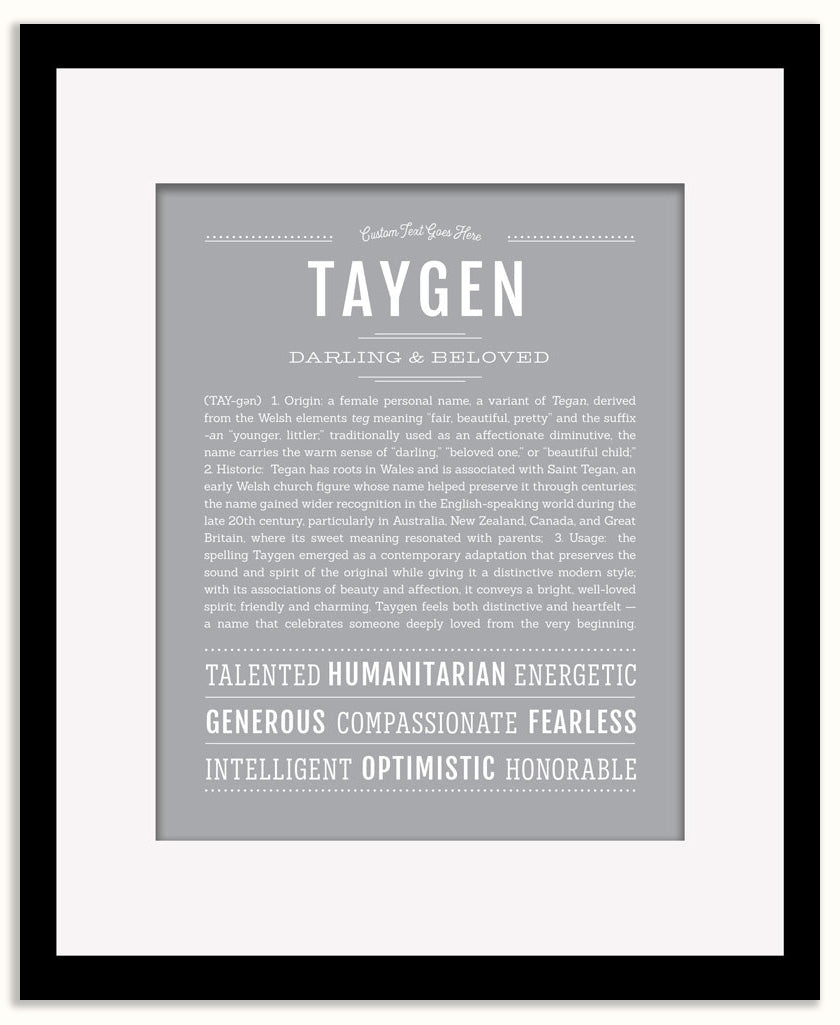 Taygen | Name Art Print