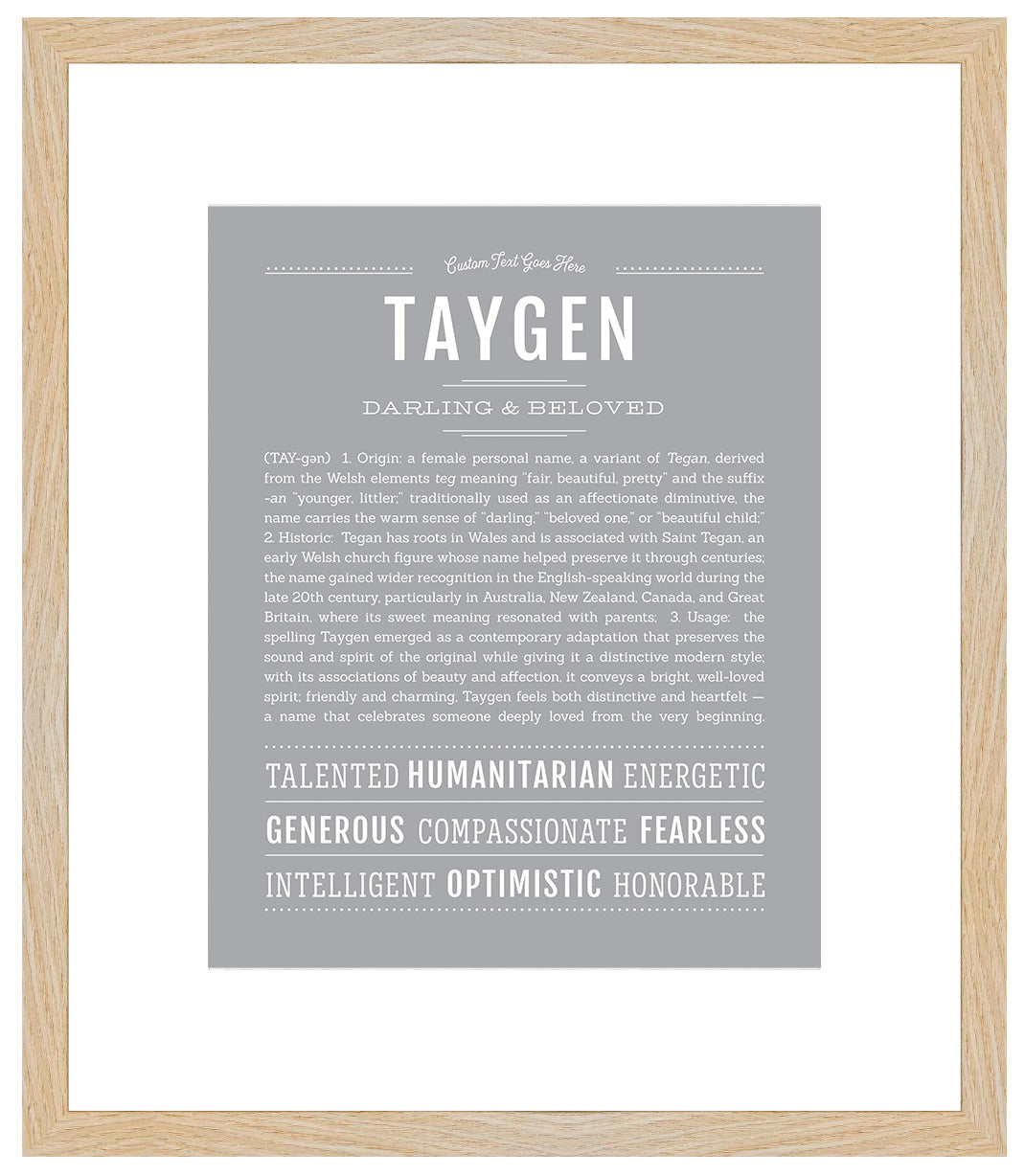 Taygen | Name Art Print