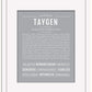 Taygen | Name Art Print