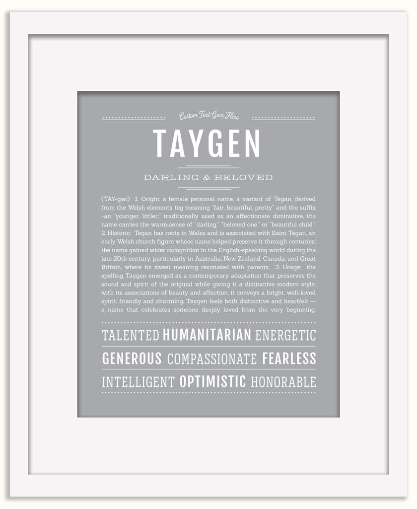 Taygen | Name Art Print