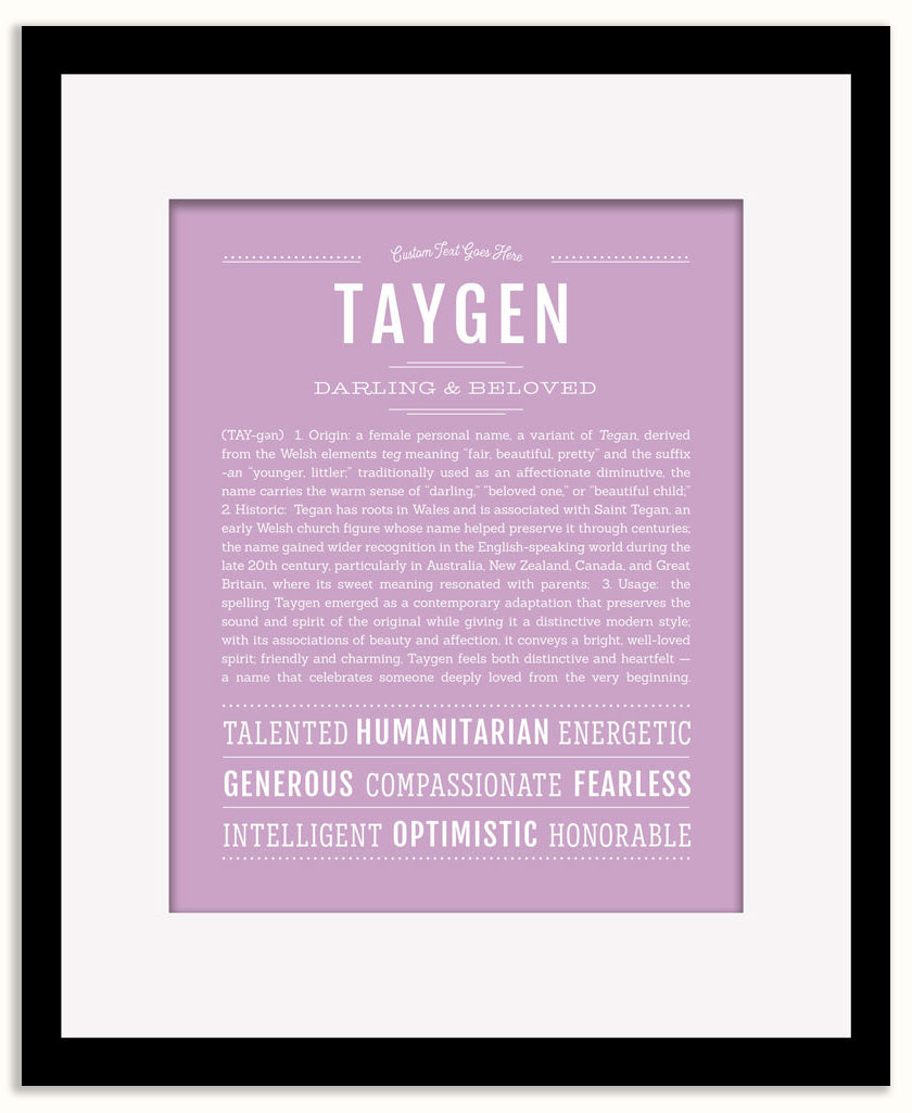 Taygen | Name Art Print