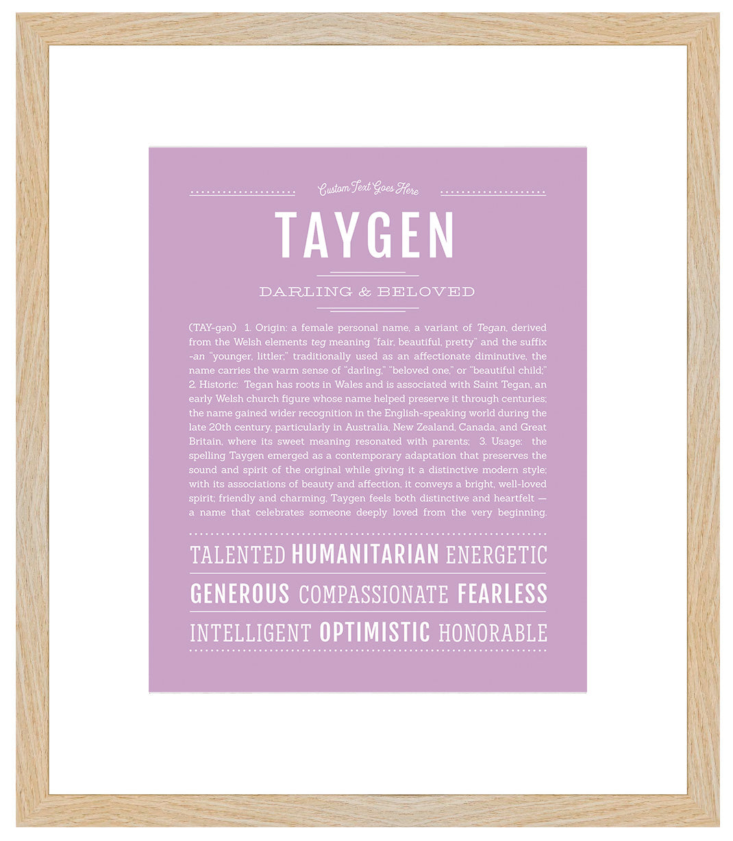 Taygen | Name Art Print