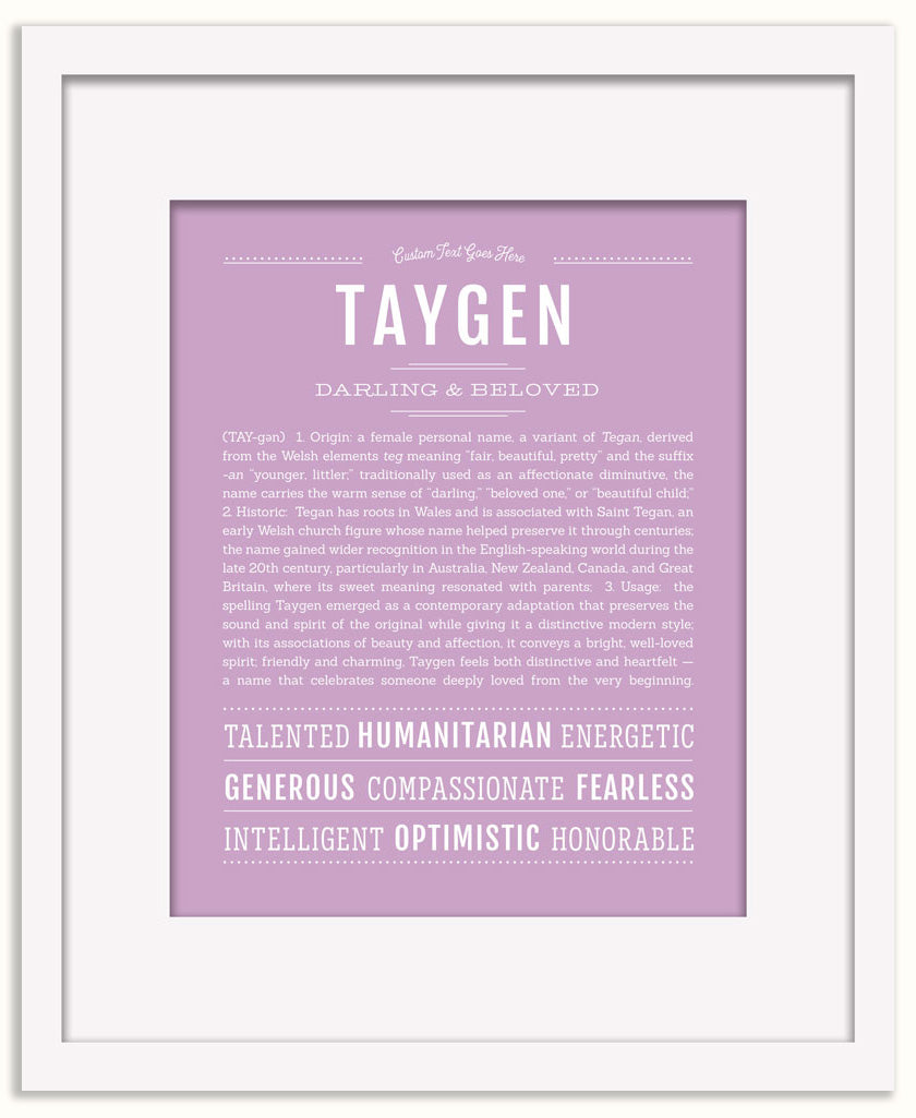 Taygen | Name Art Print