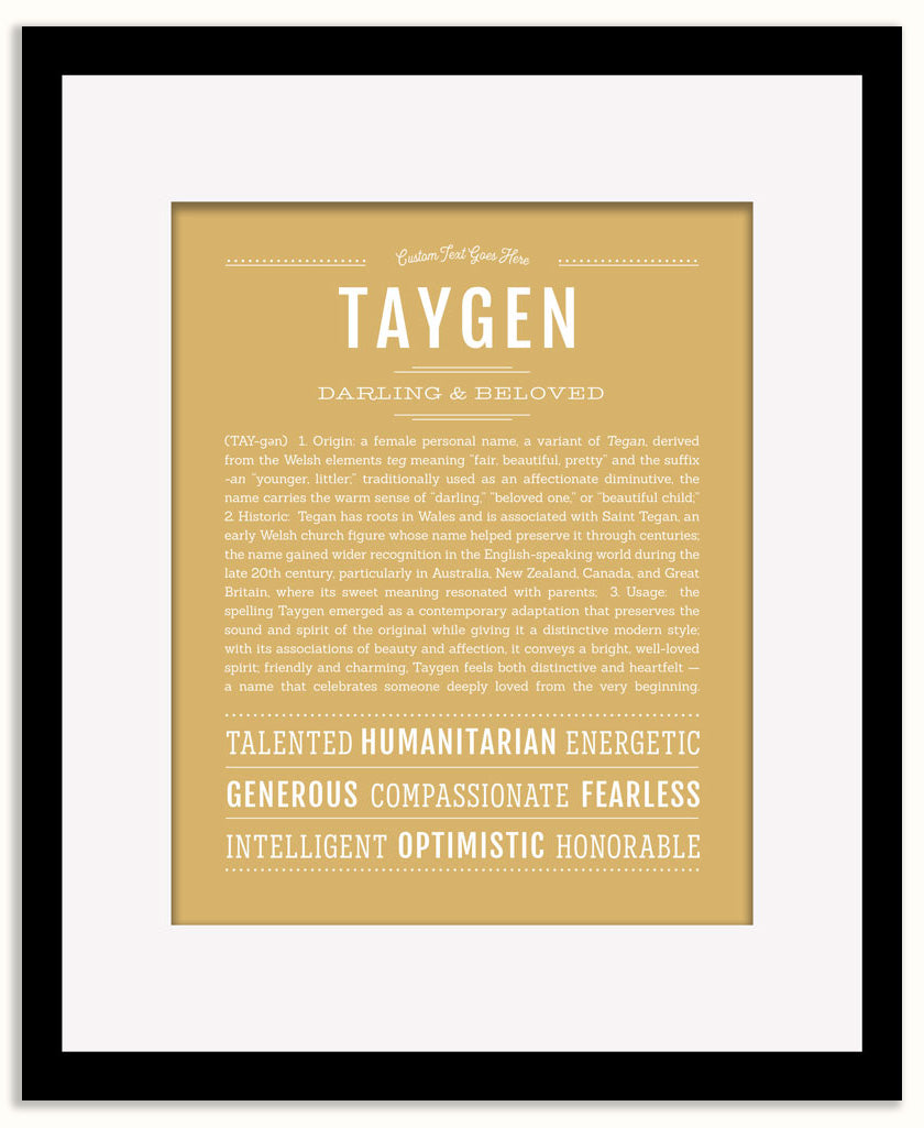 Taygen | Name Art Print