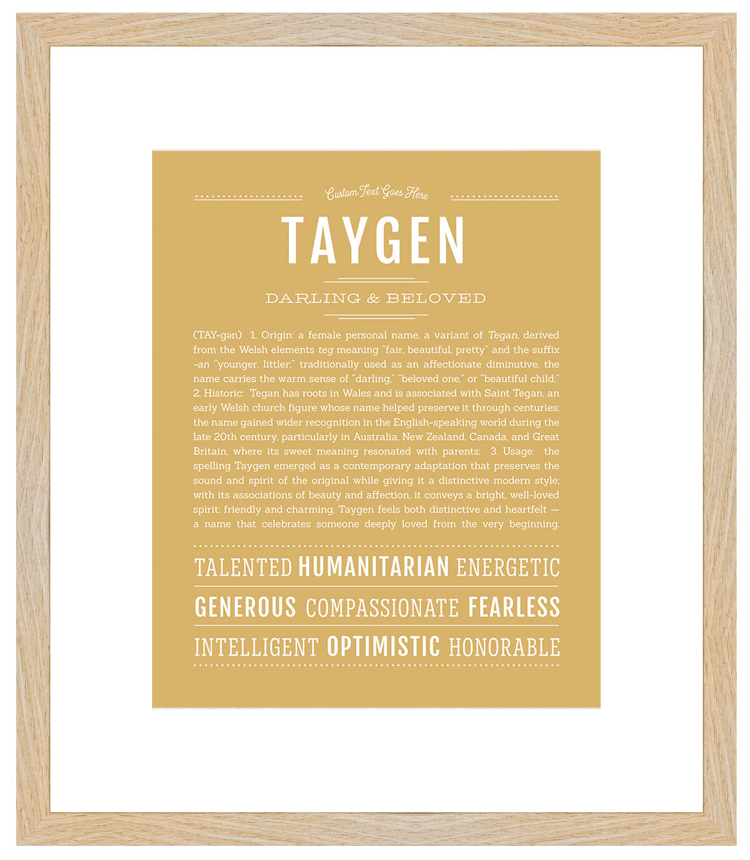 Taygen | Name Art Print